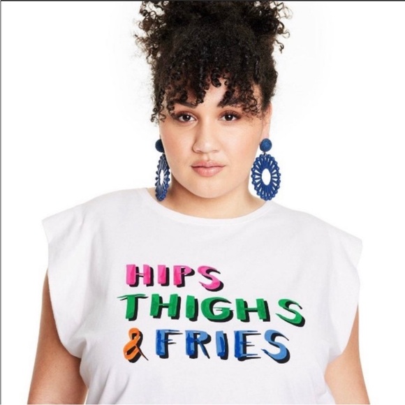 Tabitha Brown Tops - Tabitha Brown Hips Thighs & Fries Graphic Tank Top